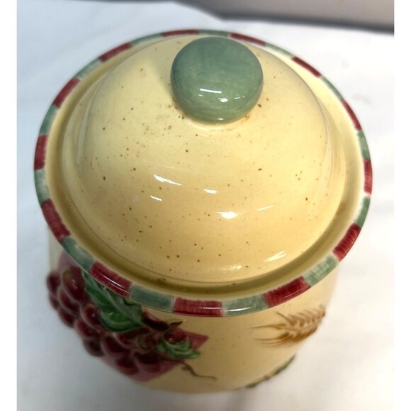 Dicksons Ceramic Jar With Lid - "The Whole Earth Is Full Of His Glory" Wheat & G - Picture 4 of 6
